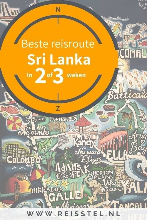 Beste reisroute Sri Lanka in 2 of 3 weken